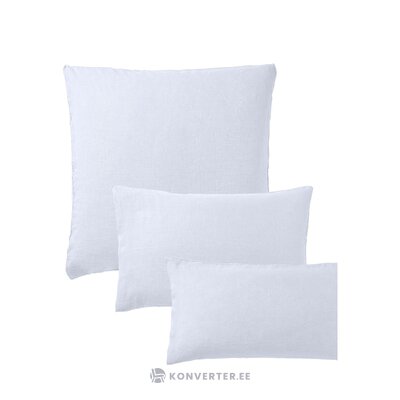 Šviesiai pilkas lininis pagalvės užvalkalas (erdvus) 80x80