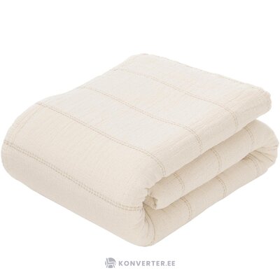 Light cotton bed quilt with textured pattern (lianna) 260x260