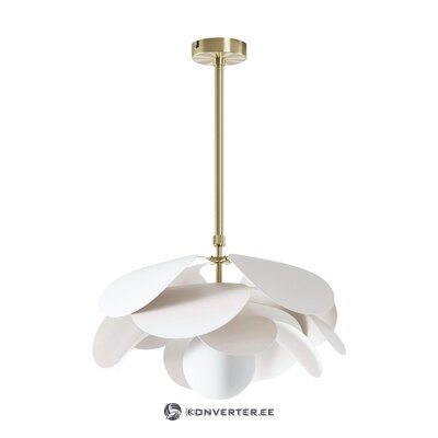 Baltā zelta dizaina piekaramā lampa (peonija)