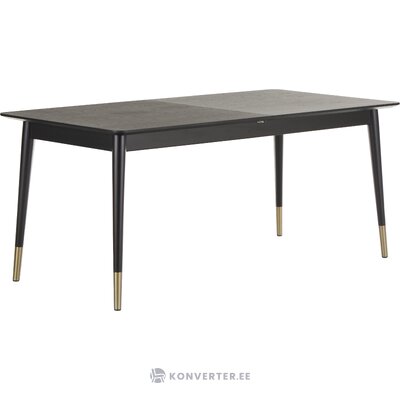 Черный раздвижной обеденный стол фенвуд (рв) 180-260х90 с сильными эстетическими дефектами.