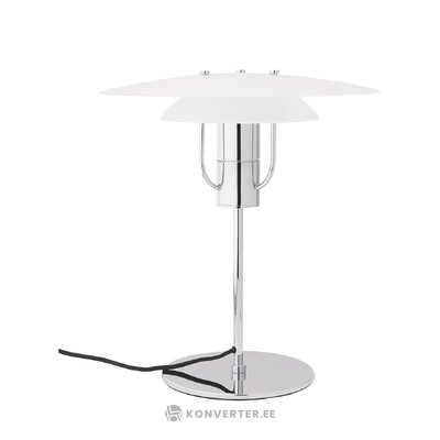 Серебристо-белая дизайнерская настольная лампа (кали) с изъяном красоты