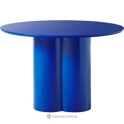 Синий круглый дизайнерский обеденный стол (весна) с изъяном красоты