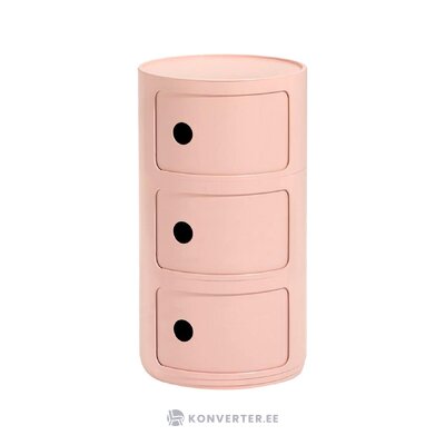 Vaaleanpunainen design-yöpöytä componibili (kartelli)