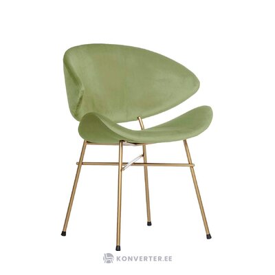 Zaļa dizaina samta krēsls cheri (iker)
