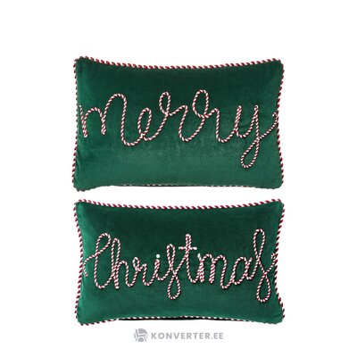 Green velvet decorative pillowcase 2 pcs (jolly) 30x50