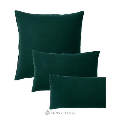 Tamsiai žalias medvilninis pagalvės užvalkalas (biba) 40x80