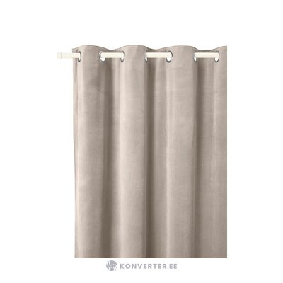 Light gray velvet curtain 2 pcs (rush) 135x260