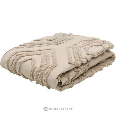 Beige cotton bed cover (faye) 160x200