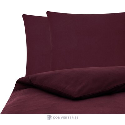 Tumši violets kokvilnas gultas veļas komplekts 2-daļīgs (erica)