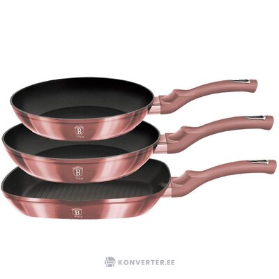 3-piece frying pan set rose (berlinger)