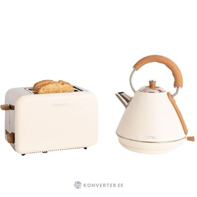 Retro dizaina tostera un tējkannas komplekts (izveidojiet retro)