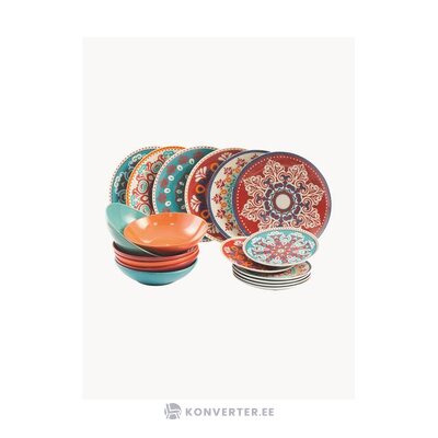 18-piece patterned dinnerware set (shiraz)