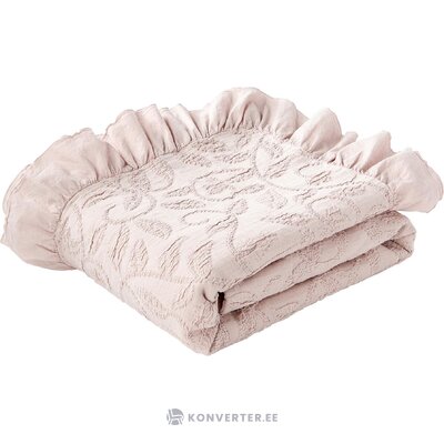 Beige bedspread with flower pattern 180x250 cm (clara)