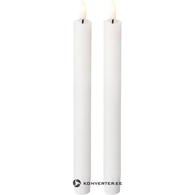 Valkoiset luonnonvaha led kynttilät 2kpl bonna (kaemingk) sali näyte, pieniä puutteita