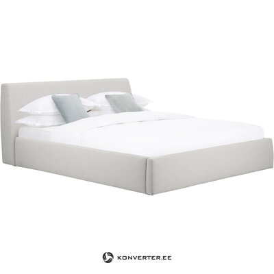 Light gray soft bed 160x200cm (cloud)