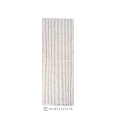 Light patterned cotton carpet walnut (elvang) 60x150 with blemishes.