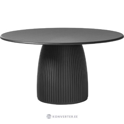 Black design round dining table (nelly) intact