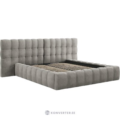 Кровать дизайнерская бархатная серая Bali (besolux) 230x300 цельная