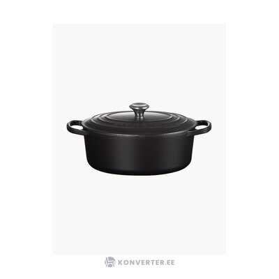 Musta valurautainen kattila (le creuset)