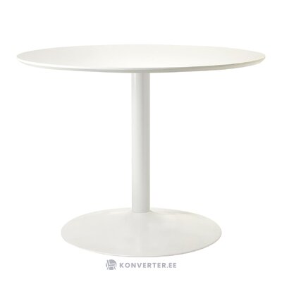 Valkoinen pyöreä ruokapöytä (menorca) d=100 ehjä