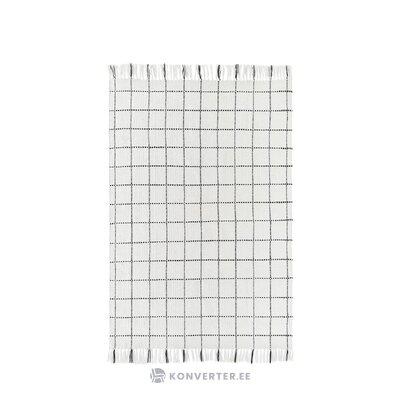 Valko-musta neliömäinen matto (praha) 160x230