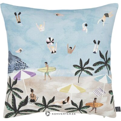 Copacabana cotton pillowcase with beach motif (eightmood) complete