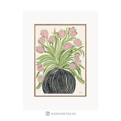 Wall poster tulips (poster and frame) 30x40 whole