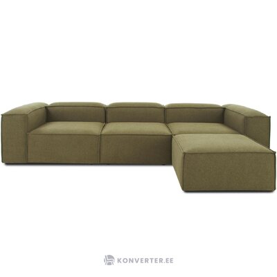 Vihreä iso modulaarinen sohva ottomaanilla (Lennon)