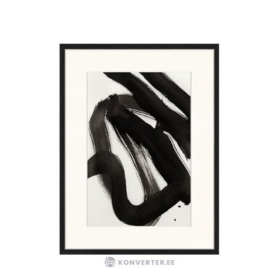 Seinäkuva musta musteviiva (mikä tahansa kuva) 30x40 kauneusvirheellä