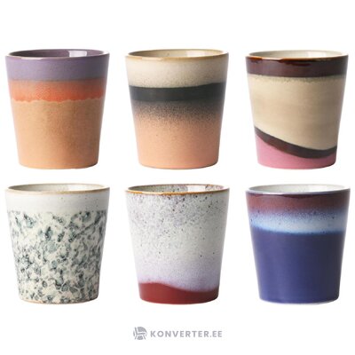 Kohvitasside Komplekt 6tk 70s Ceramics: Coffee Mugs (HKliving)