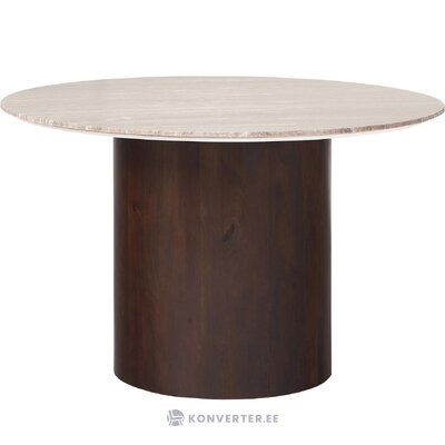 Design-ruokapöytä marmorilevyllä (abby) d=120 kokonaisena