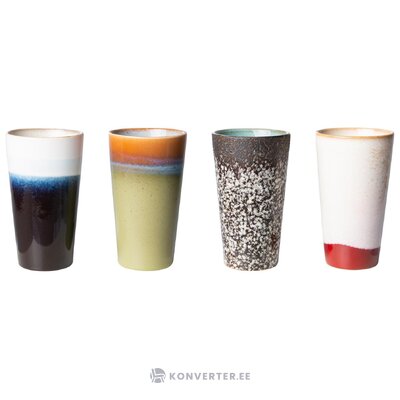 Kohvitasside komplekt 4tk 70s ceramics: latte mug (hkliving) puudulik