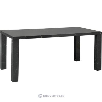 Musta marmori jäljitelmä ruokapöytä (carl) 90x180