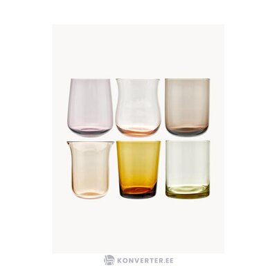 Set of 6 water glasses diseguale (bitossi home) with cosmetic flaws.