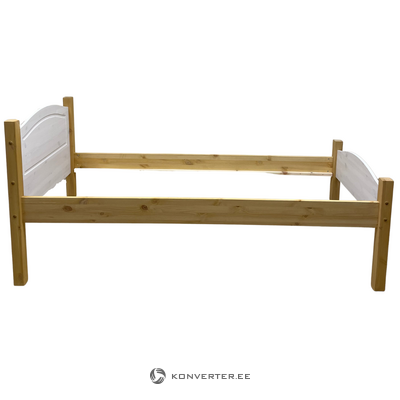 Balta šaura masīvkoka gulta (bolton) (90x200)