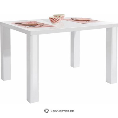 Baltas blizgus valgomojo stalas (120x90)