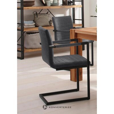 Leather gray metal chair (whole, in box)
