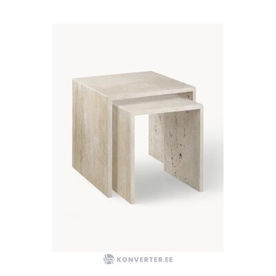 Travertīna kafijas galdiņu komplekts rezerves (blomus) komplekts