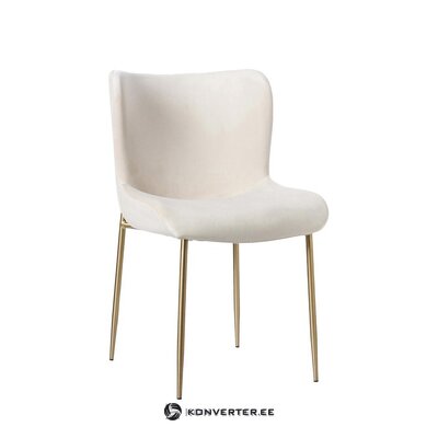Cream velvet chair (tess) small cosmetic flaws