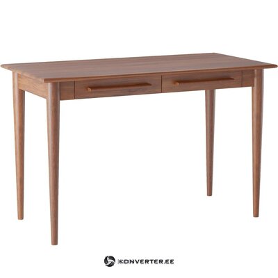 Коричневый письменный стол из массива дерева (Пол)