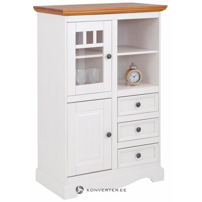 White-brown solid wood cabinet with 1 door (melissa)