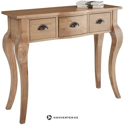 Light brown oak console table
