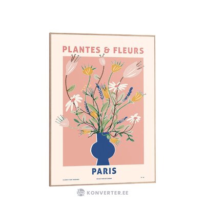 Seinäkuva plantes &amp; fleurs paris (oranssi wallz)