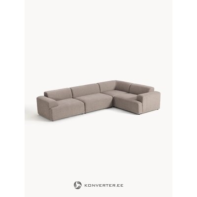 Suuri harmaa modulaarinen kulmasohva (melva)