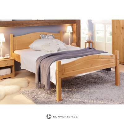 Light narrow solid wood bed (bolton) (90x200)