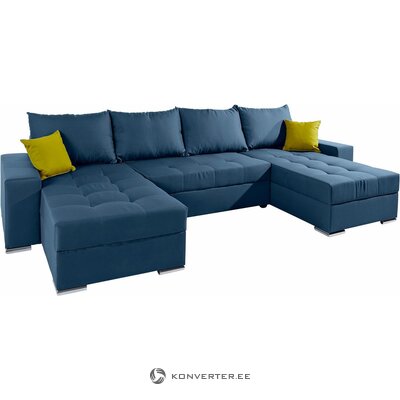 Mėlyna kampinė miegamoji sofa (josy)