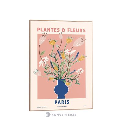 Seinäkuva kasvit &amp; fleurs paris plantes &amp; fleurs paris (oranssi wallz) 50x70 kauneusvirheillä.