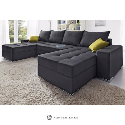 Dark gray corner sofa bed (josy)