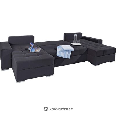 Dark gray corner sofa bed (josy)