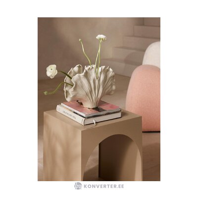 Keraaminen valkoinen maljakko gingko muschel (wc) ehjä